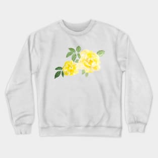 2 yellow roses watercolor Crewneck Sweatshirt